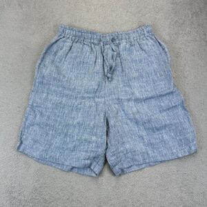 Vikolino 100% European Washed Linen High Waisted Shorts Sz S/M Lagenlook Coastal